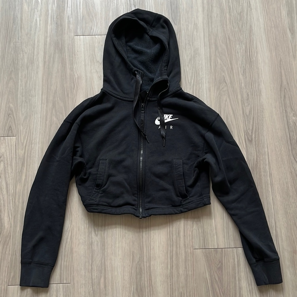 Nike Air Fleece Zip Cropped Hoodie